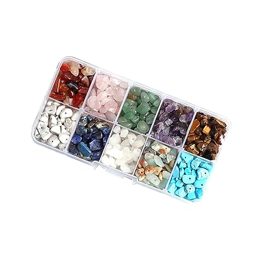 Beatifufu Teiliges Bunte Naturstein Spacer Perlen mit Aufbewahrungsbox Farbenfrohe Schmucksteine für DIY Armband Halskette pro Fach Langlebig Poliert Vielseitig für Individuelle von Beatifufu