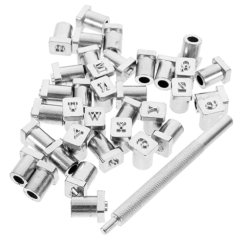 Beatifufu Teiliges Lederstempelset aus Stahl Alphabet Prägewerkzeug für DIY Lederhandwerk Prägen von Taschen Gürteln Geldbörsen und Lederetiketten Robust und Langlebig für Präzise von Beatifufu