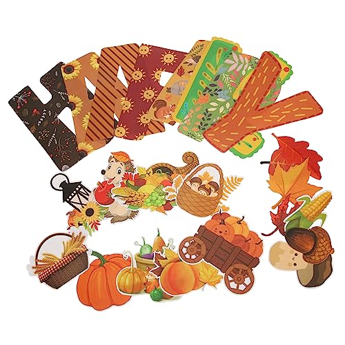 Beatifufu Thanksgiving Cut Outs Set mit Bunten Herbstmotiven Diy Bastelmaterial für Klassenzimmer und Party Pinnwand Dekoration mit Truthahn Kürbis und Ahornblättern Beatifufu Thanksgiving Cut Outs Set mit Bunten Herbstmotiven Diy Bastelmaterial für Klassenzimmer und Party Pinnwand Dekoration mit Truthahn Kürbis und Ahornblättern von Beatifufu