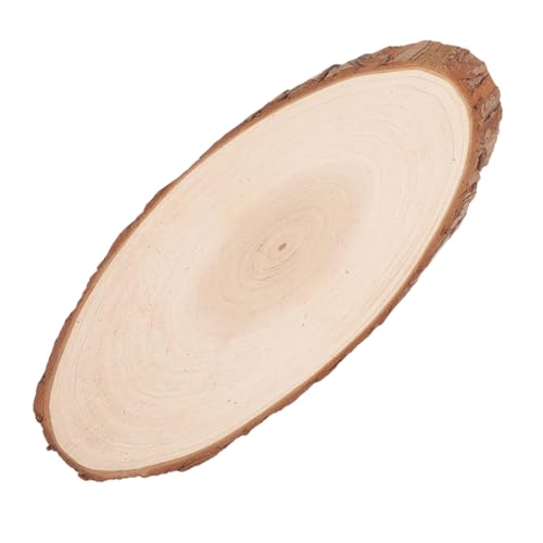 Beatifufu Unbehandelte Ovale Holzscheiben Diy Holzscheibe zum Bemalen Basteln Tischdeko Naturbelassene Holzplatte für Hochzeit und Wohnkultur von Beatifufu