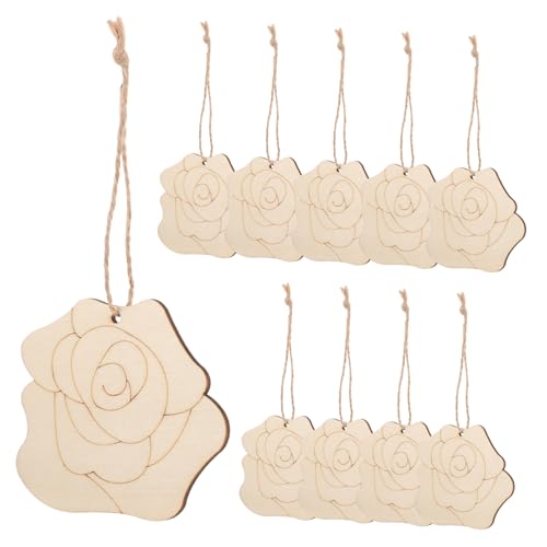 Beatifufu Unvollendete Holzblumen zum Basteln Teiliges Holzplatten für DIY Kunsthandwerk Handbemalbare Holzornamente zum Aufhängen Wohnzimmer Fensterdekoration von Beatifufu