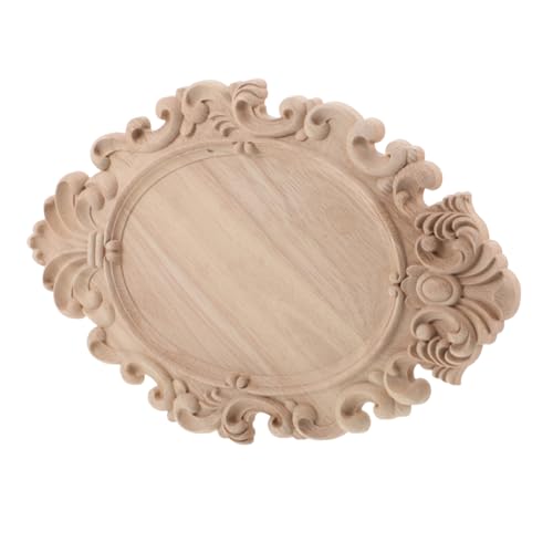 Beatifufu Vintage Europäische Holzschnitzerei Applikationen Unlackierte Rustikale Möbelverzierung Holzornamente für Schranktüren Garderobe und Wohnkultur von Beatifufu