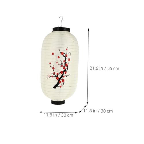 Beatifufu Wetterfeste Japanische Outdoor Laterne Weiße Kirschblüten Dekoration für Restaurant Bar Garten und Party Dekorative Hängelampe im Traditionellen Asiatischen Stil von Beatifufu