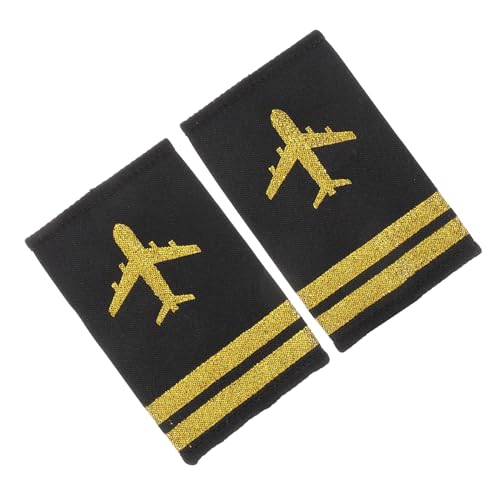 1 Paar Flugzeug Pilot Schulterklappen Epauletten Hochwertigem für Cosplay und Professionelle für Piloten Streifen Design 1 Paar Flugzeug Pilot Schulterklappen Epauletten Hochwertigem für Cosplay und Professionelle für Piloten Streifen Design von Beaupretty
