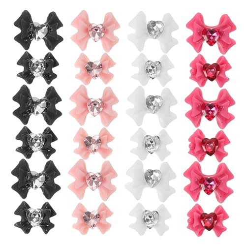 1 Satz Nagelkunst Charms Mit Schleifen Design Für Maniküre Dekoration Diy Nagelzubehör Für Damen Halloween Weihnachten Und Geburtstagsfeiern 40 Stück von Beaupretty