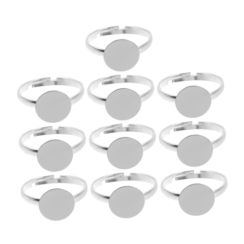 10 Stück Diy Ring Rohlinge Verstellbare Ringbasen aus Zinklegierung für Schmuckherstellung und Bastelbedarf 10 Stück Diy Ring Rohlinge Verstellbare Ringbasen aus Zinklegierung für Schmuckherstellung und Bastelbedarf von Beaupretty