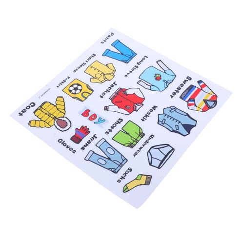Beaupretty 1 Blatt Kleidungsetiketten Selbstklebende Aufkleber zur Klassifizierung von Kleidung für Effektive Organisation im Schlafzimmer Einfache Anwendung Vielseitig Einsetzbar von Beaupretty