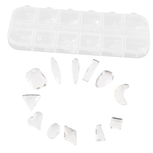 Beaupretty 1 Karton DIY Nail Art Charms Fächer mit Flachen Funkelnden Glitzersteinen für Nageldesigns Vielseitige Bastelsteine für Nägel Kunsthandwerk Schmuckdekoration und DIY Accessoires von Beaupretty