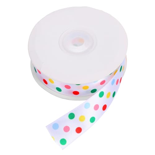 Beaupretty 1 Rolle Buntes Tupfenband Hochzeitsgeschenkband Geschenkbänder Ein Verpackungsband Kräuselband Zum Verpacken Von Geschenken Basteln Diy Band Dekoratives Band Plastikband Polyester von Beaupretty