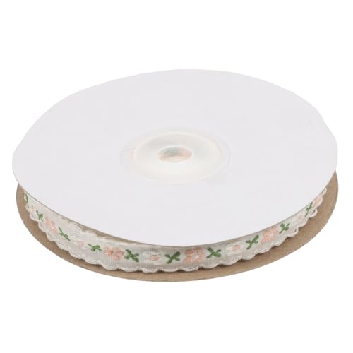 Beaupretty 1 Rolle Dekoratives Band Wickelband Weihnachtsbänder Stickband Dekoratives Wickelband Blumen-bastelband Blumenverpackungsbänder Blumenbesticktes Band Bandstickerei Polyester Weiß von Beaupretty