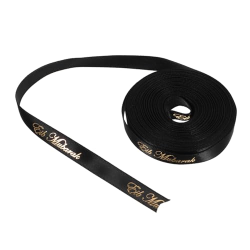 Beaupretty 1 Rolle Geschenkband verpacken Wickelband Band zum Verpacken verdrahtetes Band eincremehilfe Geschenkbänder ein Verpackungsband Geschenkband basteln Polyester Schwarz von Beaupretty