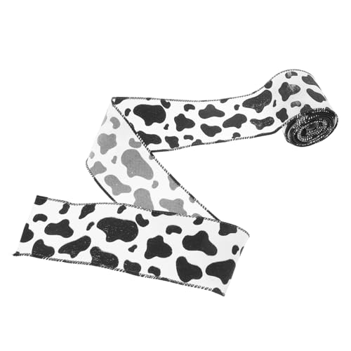 Beaupretty 1 Rolle Kuhband Band Mit Nutztieren Band Mit Kuh-aufdruck Druckbänder Zum Basteln Western-themenband Kuhdruckband Tierbänder Zum Basteln Polyester von Beaupretty