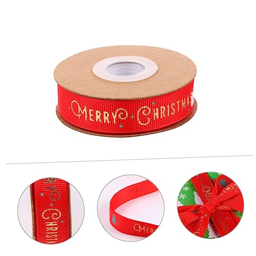 Beaupretty 1 Rolle Schleife seidenband ribbon festivalbänder weihnachten dekoration festivalbändchen wickeln Bänder zum Verpacken farbig Weihnachtsband-Anhänger Geschenkband Polyester rot von Beaupretty
