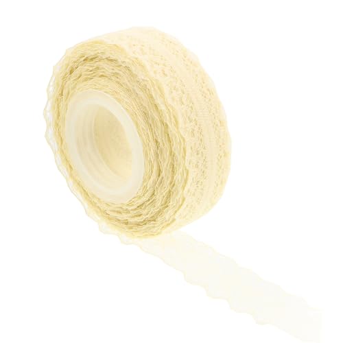 Beaupretty 1 Rolle Spitzen band Eleganter Zierbesatz Band für Bouquet Spitzenbänder zum Basteln Band für DIY Spitzenband selber machen Wickelband Geschenkverpackungsbänder Geschenkband Beige von Beaupretty