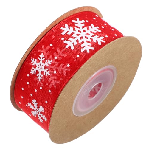 Beaupretty 1 Rolle Weihnachts Schneeflockenband Lichterband Weihnachtsbaum Weihnachts Wickelbänder Dekoration Party Verpackung Geschenkband Winterband Verpackungsband Für von Beaupretty