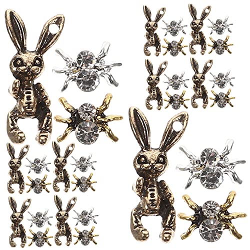 Beaupretty 1 Satz Halloween Nail Art Charms Spider Und Rabbit Design Für Diy Nagelkunst Nail Art Zubehör Für Besondere Anlässe Und Feiertage 30 Stück von Beaupretty