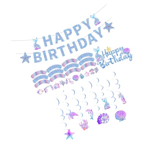 Beaupretty 1 Satz Meerjungfrau Geburtstagsdeko Ocean Thema Wimpel Tortenpicker Set Banner Große Kleine Cupcake Wrapper für Kindergeburtstag Partydeko Beaupretty 1 Satz Meerjungfrau Geburtstagsdeko Ocean Thema Wimpel Tortenpicker Set Banner Große Kleine Cupcake Wrapper für Kindergeburtstag Partydeko von Beaupretty
