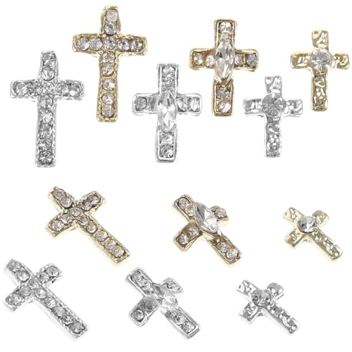 Beaupretty 1 Satz Nagel Charms Kreuz Dekorationen Nail Art Zubehör Für Maniküre Langlebige Legierungsverzierungen Für Professionelle Nagelstudios Und Heimgebrauch 60 Stück von Beaupretty
