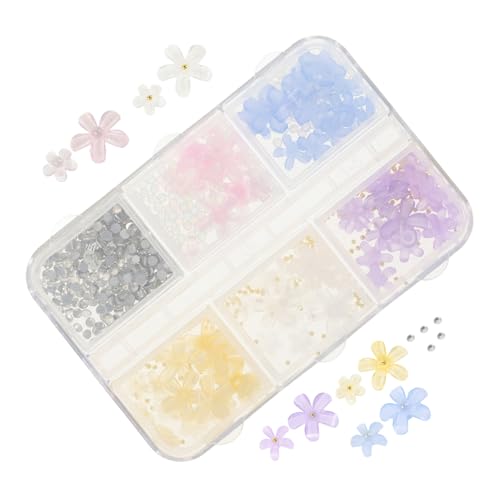 Beaupretty 1 Schachtel Nail Charms Blumen Nageldekorationen Langlebig Farbenfroh Plastik Diy Maniküre Zubehör für Kreative Nagelkunst von Beaupretty