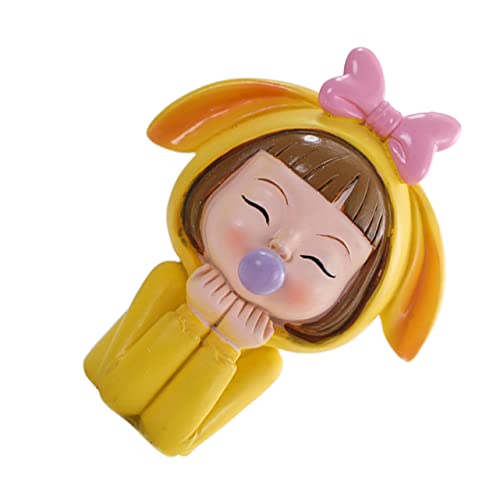 Beaupretty 1 Stück Cartoon Bubble Girl Modell Tortendeko Statue Lebendige Skulptur für Kuchenverzierungen Kreative Dekoration für Kindergeburtstage und Feierlichkeiten von Beaupretty