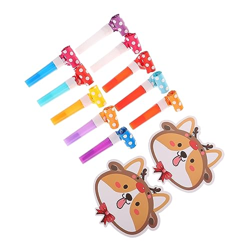 Beaupretty 10 Sätze Teiliges Party mit Bunten Corgi Partytröten Geräuschstarke Geburtstags Blowouts Leichte und Tragbare Kindergeburtstags Partygeräuschemacher für Familienfeiern und von Beaupretty