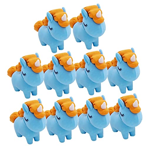 Beaupretty 10 Stück Einhorn Radiergummis Kreative Radierer für Schüler und Bürobedarf für Mitgebsel Farben Zufällig Zufällige Farbe Zufällige Farbe von Beaupretty