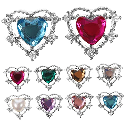 Beaupretty 10 Stück Herz Nagel Charms mit Strasssteinen DIY Maniküre Schmuck Zubehör für Nagelkunst und Kreative Bastelprojekte Zufällige Farbe Zufällige Farbe Beaupretty 10 Stück Herz Nagel Charms mit Strasssteinen DIY Maniküre Schmuck Zubehör für Nagelkunst und Kreative Bastelprojekte Zufällige Farbe Zufällige Farbe von Beaupretty