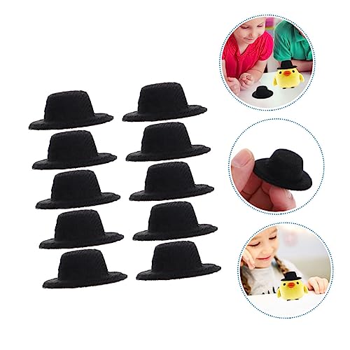 Beaupretty 10 Stück Mini Jazz Hüte aus Kleine Formale Puppenhüte Leichte Stabile Miniatur Hüte für DIY Bastelprojekte Puppendekoration und Kreative Kostümaccessoires von Beaupretty