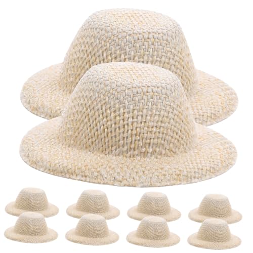 Beaupretty 10 Stück Miniaturhut Imitation Puppenhüte für DIY Bastelprojekte Kreative Dekorationen Spielzeuggarten und Fotorequisiten von Beaupretty