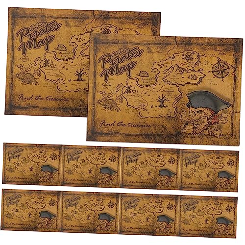 Beaupretty 10 Stück Piraten Schatzsuche Karte für Piratenparty Deko Vintage Papier Karten für Schatzsuche Leicht und Tragbar für Halloween und Kindergeburtstag Beaupretty 10 Stück Piraten Schatzsuche Karte für Piratenparty Deko Vintage Papier Karten für Schatzsuche Leicht und Tragbar für Halloween und Kindergeburtstag von Beaupretty