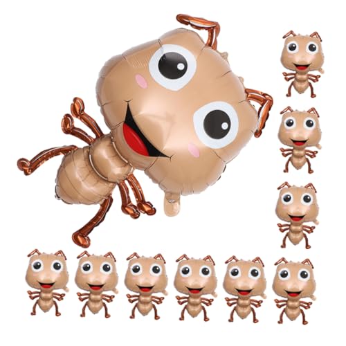 Beaupretty 10 Stück Teiliges Ameisen Folienballons aus Aluminiumfolie Wiederverwendbare Insekten Dekoration für Kindergeburtstag Realistische Ameisenform Einfache Befüllung Langlebige von Beaupretty