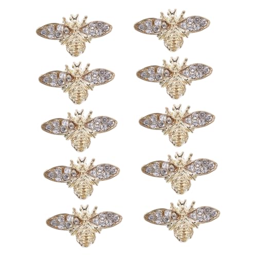 Beaupretty 10 Stück Teiliges Bienen Nagel Dekorationen aus Legiertem Material Retro Nail Art Charms Langlebig Farbecht für Maniküre und Festliche Anlässe Wie Hochzeit und Geburtstag von Beaupretty