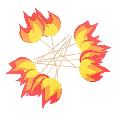 Beaupretty 10 Stück Teiliges Feuerwehrwagen Kuchen-deko Detailgetreue Feuerwehrmänner Cupcake Topper Einfache Handhabung Vielseitig für Feuerwehr-mottopartys Geburtstagsfeiern Events von Beaupretty