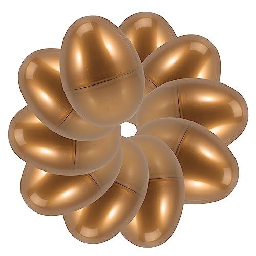 Beaupretty 10 Stück Teiliges Goldene Plastik Ostereier zum Befüllen Leere Dekorative Kunststoff Eier Wiederverwendbare Osterparty Deko für Süßigkeiten Kleine Ostertisch und Garten Beaupretty 10 Stück Teiliges Goldene Plastik Ostereier zum Befüllen Leere Dekorative Kunststoff Eier Wiederverwendbare Osterparty Deko für Süßigkeiten Kleine Ostertisch und Garten von Beaupretty