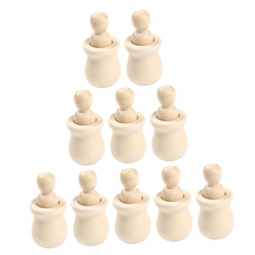 Beaupretty 10 Stück Teiliges Holzfiguren zum Bemalen Unvollendete Hölzerne Peg Puppen für DIY Kreativspielzeug Glatte Oberfläche Leicht und Langlebig für Basteln und Dekoration Beaupretty 10 Stück Teiliges Holzfiguren zum Bemalen Unvollendete Hölzerne Peg Puppen für DIY Kreativspielzeug Glatte Oberfläche Leicht und Langlebig für Basteln und Dekoration von Beaupretty