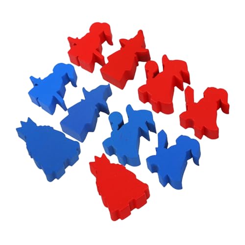 Beaupretty 10 Stück Teiliges Kleine Holz Schachfiguren Handliche Spielfiguren für Brettspiele Bunte Holzfiguren Leicht und Kompakt für Familie und Freizeit von Beaupretty