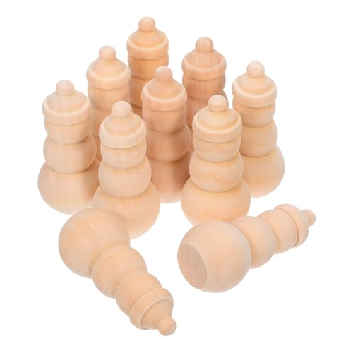 Beaupretty 10 Stück Teiliges Mini Holz Schneemann Puppen Unfertige Holzmännchen für DIY Kunsthandwerk Tragbare Weihnachtsdeko Vielseitig Bemalbare Holzfiguren für Kreative Bastelprojekte von Beaupretty