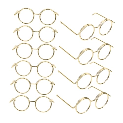 Beaupretty 10 Stück Teiliges Mini Metall Doll Brillen Runde Rahmenlose Puppenbrillen Dekoration Kreative DIY Accessoires für Puppen Aller Art Goldfarbene Eyeglasses Ornamente für Basteln und Beaupretty 10 Stück Teiliges Mini Metall Doll Brillen Runde Rahmenlose Puppenbrillen Dekoration Kreative DIY Accessoires für Puppen Aller Art Goldfarbene Eyeglasses Ornamente für Basteln und von Beaupretty