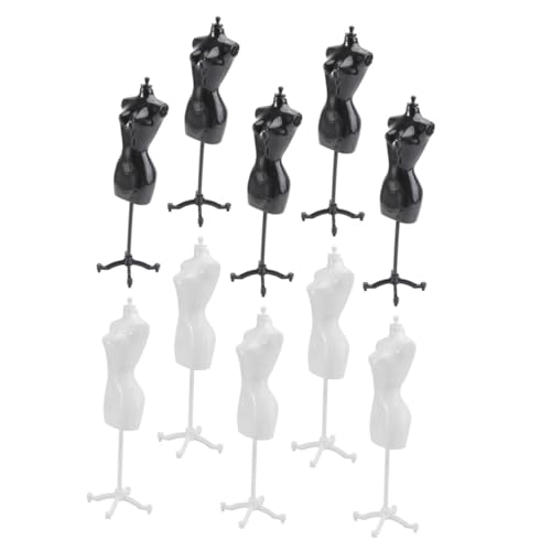 Beaupretty 10 Stück Teiliges Miniatur Puppenständer aus Sicherem Material Glatte Oberfläche Faltenfreie Kleiderpräsentation für Puppenkleidung für Puppenhaus Zubehör und Miniature Doll von Beaupretty