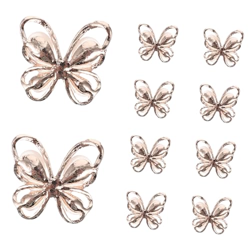 Beaupretty 10 Stück Teiliges Nail Charm mit Stereoskopischen Schmetterlingen aus Cat Eye Roségoldfarbene Fingernagel deko Glänzende Manicure Schmuckstücke für Elegantes Nail Art Design Beaupretty 10 Stück Teiliges Nail Charm mit Stereoskopischen Schmetterlingen aus Cat Eye Roségoldfarbene Fingernagel deko Glänzende Manicure Schmuckstücke für Elegantes Nail Art Design von Beaupretty