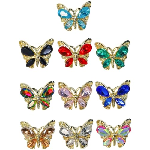 Beaupretty 10 Stück Teiliges Nail Charms Schmetterlinge aus Funkelnden Strasssteinen Leichte Manicure Dekoration für Kreative Nagelkunst Langlebig und Vielseitig für Nägel Handy und DIY Beaupretty 10 Stück Teiliges Nail Charms Schmetterlinge aus Funkelnden Strasssteinen Leichte Manicure Dekoration für Kreative Nagelkunst Langlebig und Vielseitig für Nägel Handy und DIY von Beaupretty