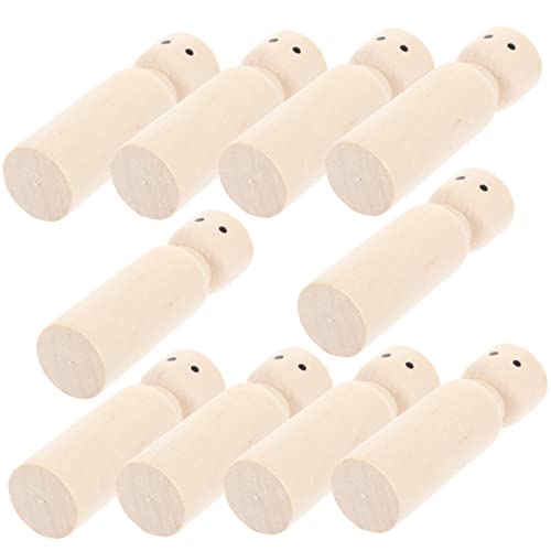 Beaupretty 10 Stück Teiliges Unbemalte Holzfiguren DIY Peg Dolls für Kreative Bastelprojekte für Heimdekoration und Malen Unbehandelt Vielseitig Einsetzbar Beaupretty 10 Stück Teiliges Unbemalte Holzfiguren DIY Peg Dolls für Kreative Bastelprojekte für Heimdekoration und Malen Unbehandelt Vielseitig Einsetzbar von Beaupretty