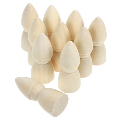 Beaupretty 10 Stück Teiliges Unbemalter Holz Peg Puppen DIY Graffiti Holzfiguren für Kreative Malprojekte für Eltern Junge Mädchen Aktivitäten Natürliche Holzoberfläche von Beaupretty