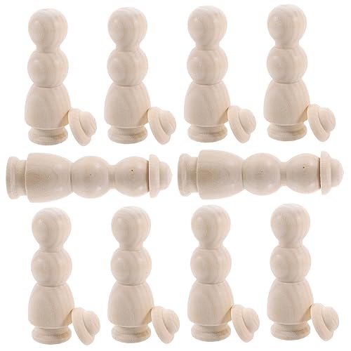 Beaupretty 10 Stück Unfertige Holz Peg Dolls zum Bemalen Kreative DIY Holzfiguren für Bastelprojekte und Dekorationen für und Besondere Anlässe Beaupretty 10 Stück Unfertige Holz Peg Dolls zum Bemalen Kreative DIY Holzfiguren für Bastelprojekte und Dekorationen für und Besondere Anlässe von Beaupretty