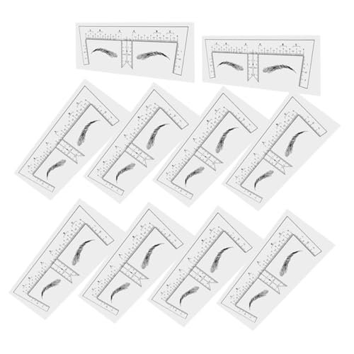 Beaupretty 100 Stück Augenbrauen Schablonen Flexible Brow Guide Stencil mit Maßstab Praktische Augenbrauen Vorlage für Make Up Anfänger und Professionelle Stylisten Zeitsparendes Design von Beaupretty