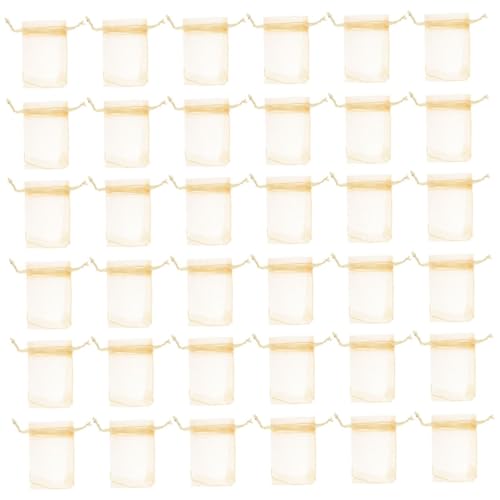 Beaupretty 100 Stück Kleine Organzasäckchen mit Kordelzug Goldfarbene Geschenktüten Transparente Schmuckbeutel für Hochzeit Party Geburtstagsfeier und Geschenkverpackung Beaupretty 100 Stück Kleine Organzasäckchen mit Kordelzug Goldfarbene Geschenktüten Transparente Schmuckbeutel für Hochzeit Party Geburtstagsfeier und Geschenkverpackung von Beaupretty