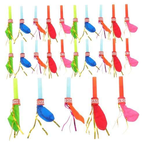 Beaupretty 100 Stück Teiliges Party Tröten mit Ballon Selbstaufblasend Pfeifendes Luftrüssel für Kindergeburtstag und Erwachsene Laute Noise Maker für Festliche von Beaupretty