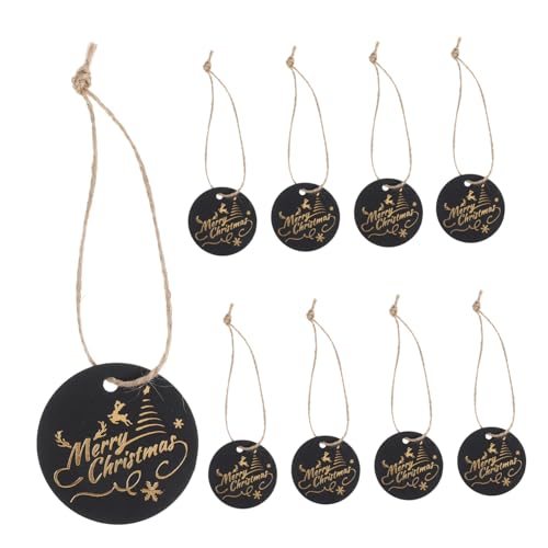 Beaupretty 100 Stück Teiliges Weihnachts Geschenkanhänger aus Dickem Karton mit Vorgestanztem und Baumwollkordeln DIY Weihnachtsdeko Anhänger mit Merry Christmas Aufdruck Vielseitig für von Beaupretty