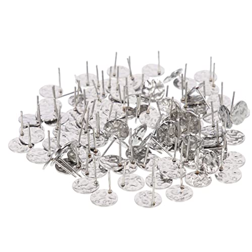 Beaupretty 100Stücke Ohrstecker DIY Bastelzubehör Flache Ohrbolzen für Ohrringe für Kreative Schmuckherstellung von Beaupretty