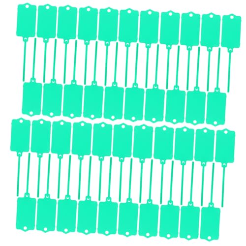 Beaupretty 100Stücke Wasserdichte Kunststoff Siegel Hängeetiketten für Wiederverwendbare Versandetiketten Grün Flexible Etiketten für Koffer Gepäckidentifikation von Beaupretty
